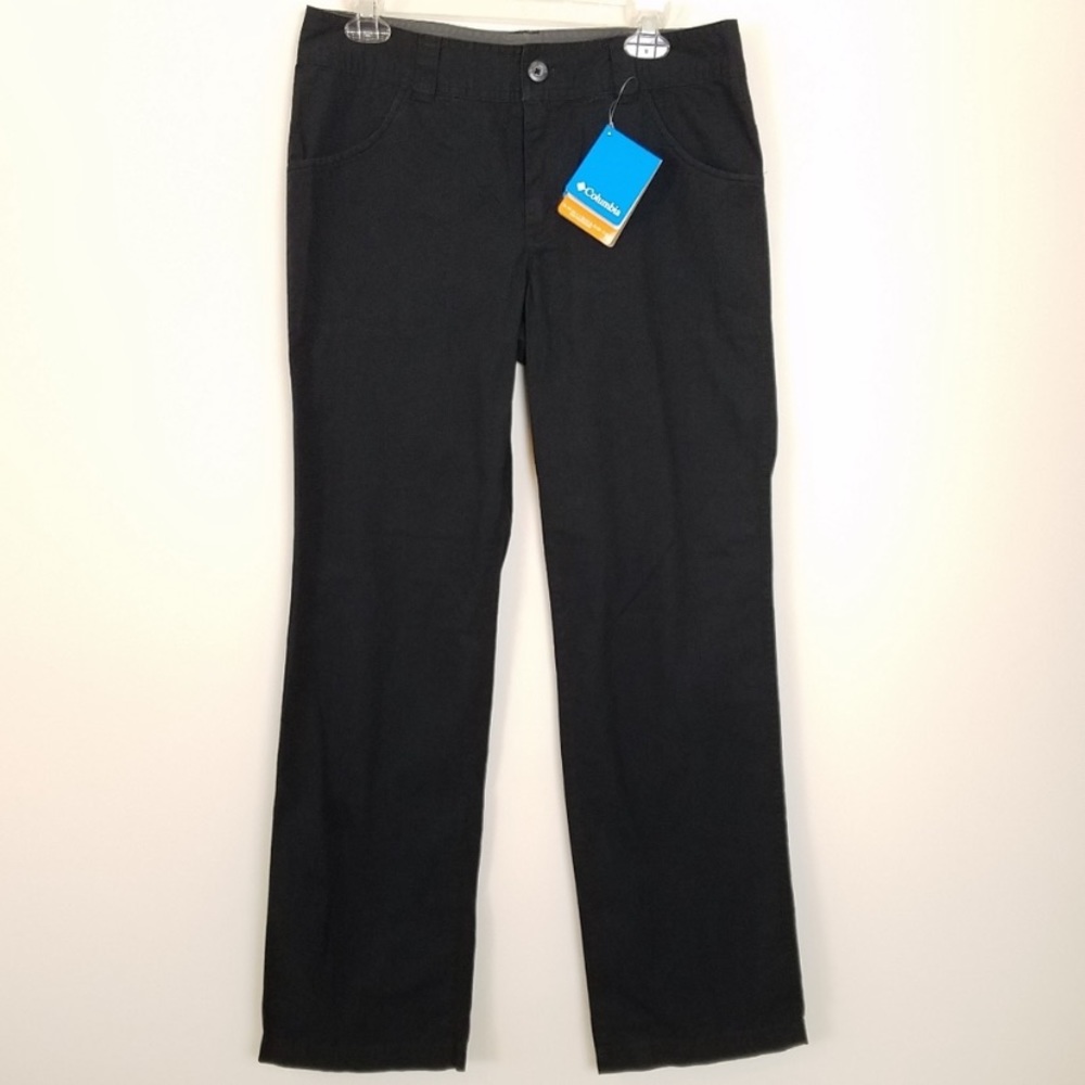 SALE 2/$20 New! NWT black Columbia Willowdale cotton omnishield pant sz 12